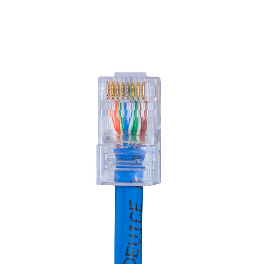 Simply45 S45-1000 Standard Cat5e UTP RJ45 Modular Plugs, Blue Tint - 100pcs/Jar