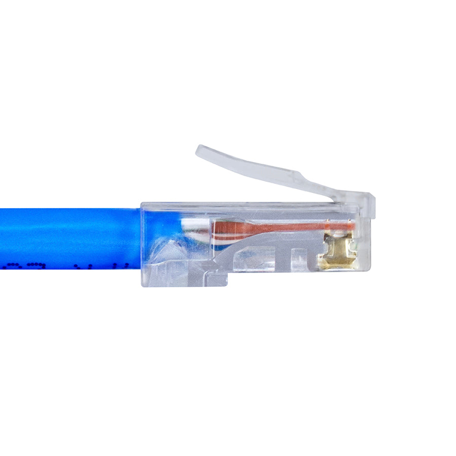 Simply45 S45-1000 Standard Cat5e UTP RJ45 Modular Plugs, Blue Tint - 100pcs/Jar