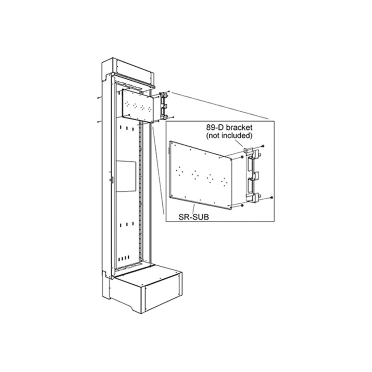 Middle Atlantic SR-SUB SUB-PLATE MNT KIT FOR SR-