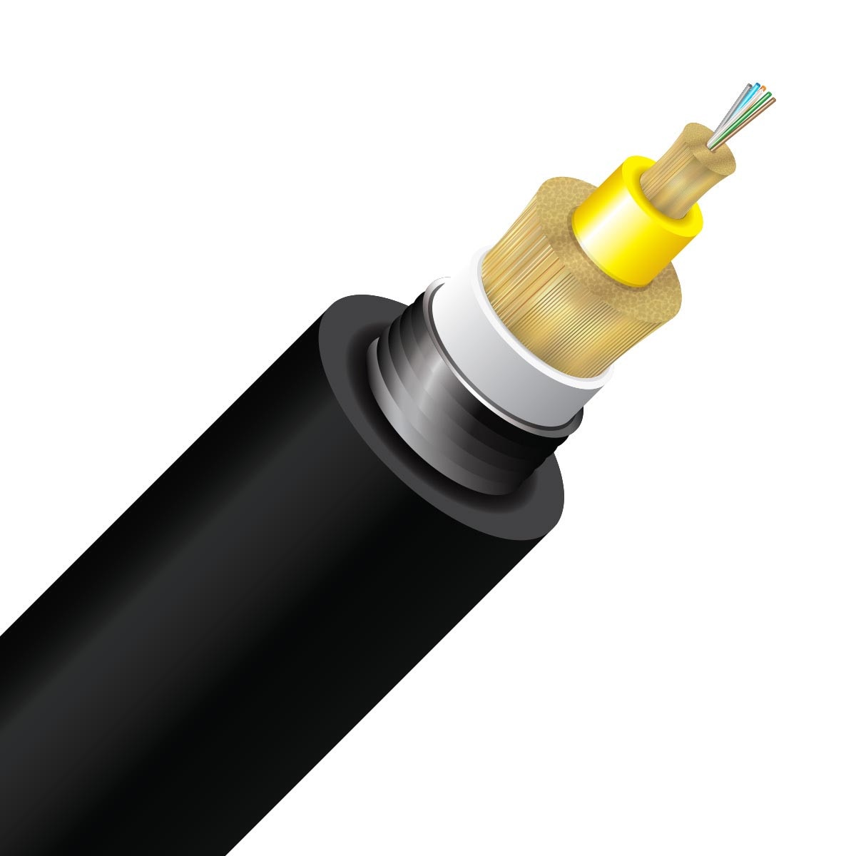 Cleerline 6ACS9125OS2PE-B2K 6 Strand SSF™ Armored Direct Burial Micro-Distribution LT, PE/OSP/Burial, 9/125, G657 A2/B2 OS2 Per 2000ft Spool