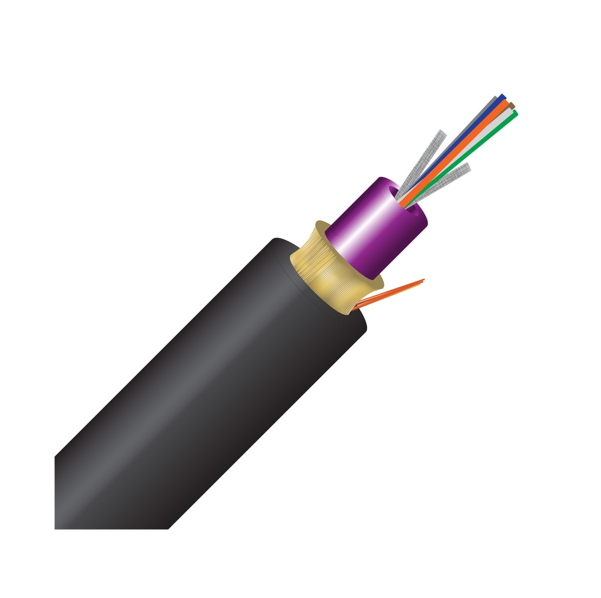 Cleerline 6DJMD50125OM4R-B 6 Strand SSF™ Double Jacket Micro-Distribution LT, Riser I/O, 50/125, OM4 Per FT