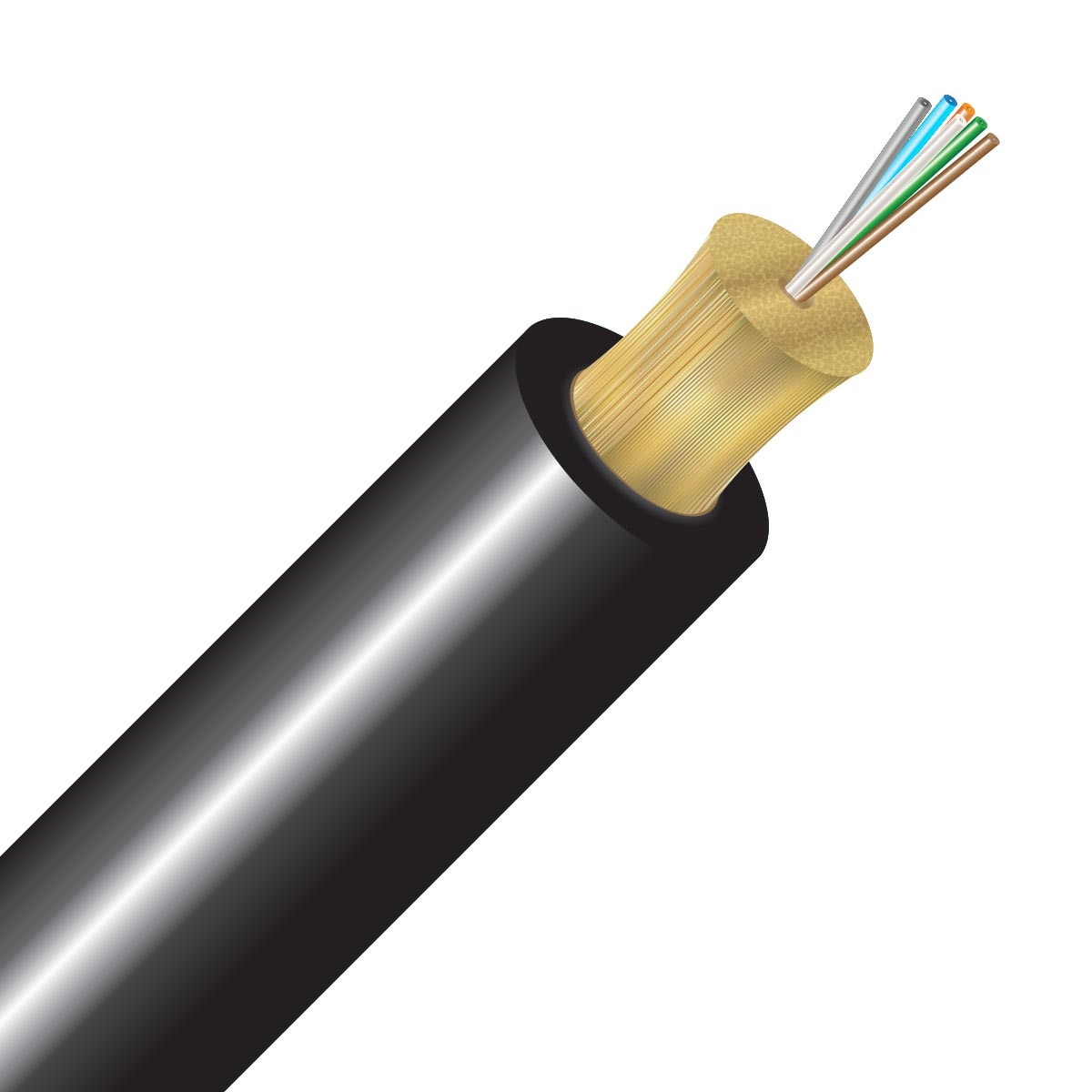 Cleerline 6D50125MOM3P-BK 6 Strand SSF™ Micro-Distribution LT, Black, Plenum I/O, 50/125, OM3 Per 1000ft Spool