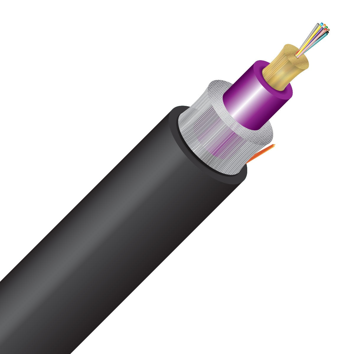 Cleerline 12RMD50125OM4R 12 Strand SSF™ Rugged Micro-Distribution LT, Riser I/O, 50/125, OM4 Per 1000ft Spool
