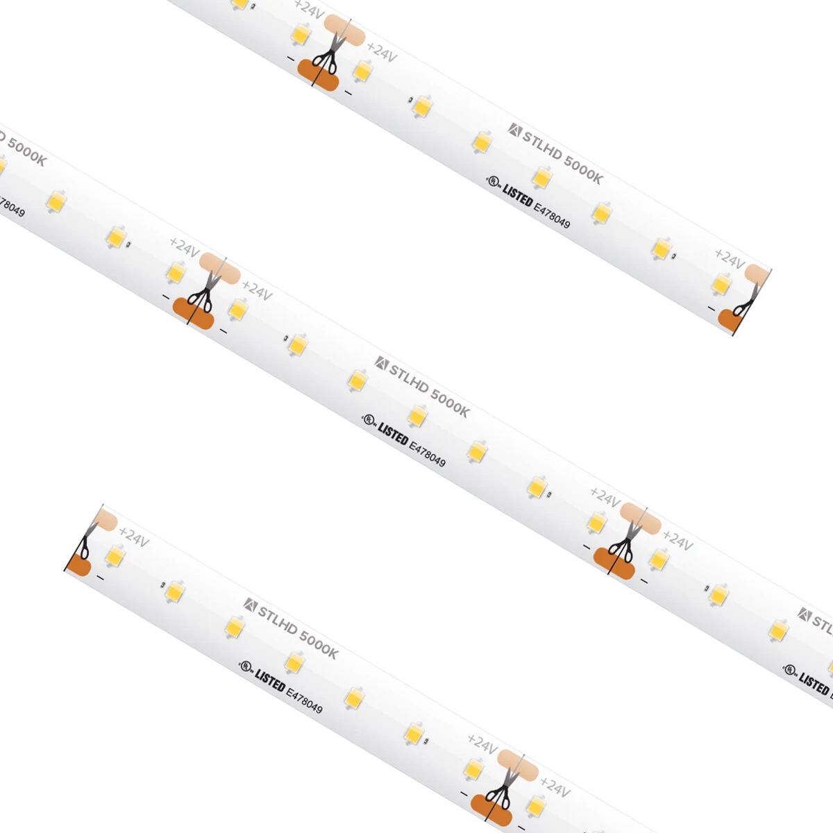 Proluxe PLX-STLHD54-50K-24V-16 STL HD GRD TRULUX, 24V, 5000K, 16.4FT RL W/3 TL-CONKITS, Y0409676/TL-2PWR-HD 10MM 2PIN CONNECTOR W/6' CABLE, 2.19W/FT. IP54, 94+CRI, 2.46" CUT, 16.4' MAX