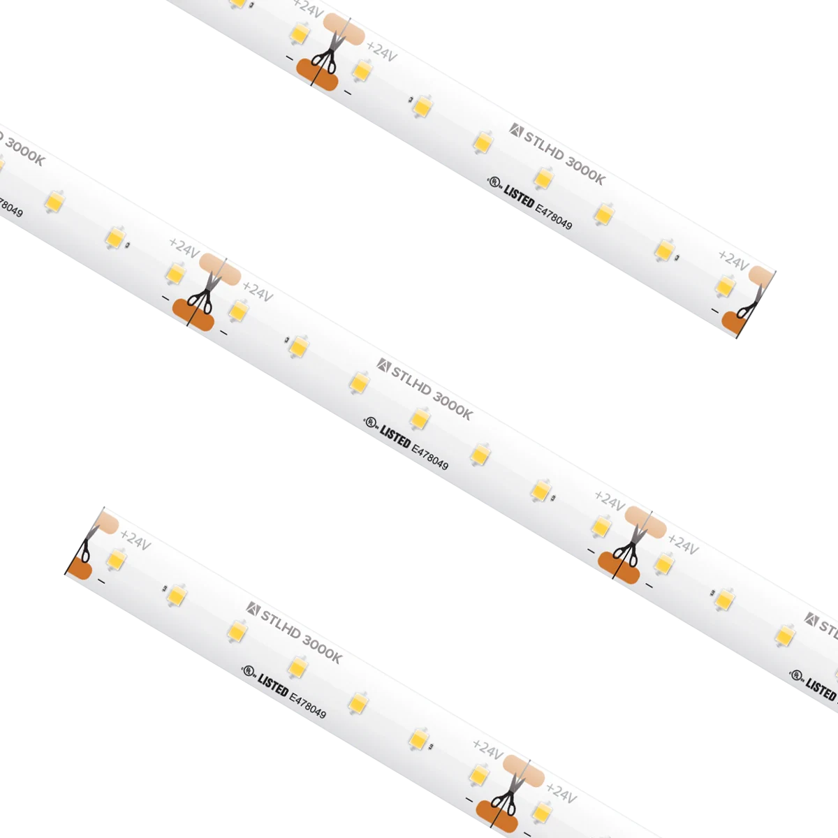 Proluxe PLX-STLHD54-30K-24V-CC STL HD GRD TRULUX,24V,3000K, CUSTOM CUT, 2.19W/FT.IP54, 94+CRI, 2.46"CUT, 16.4' MAX