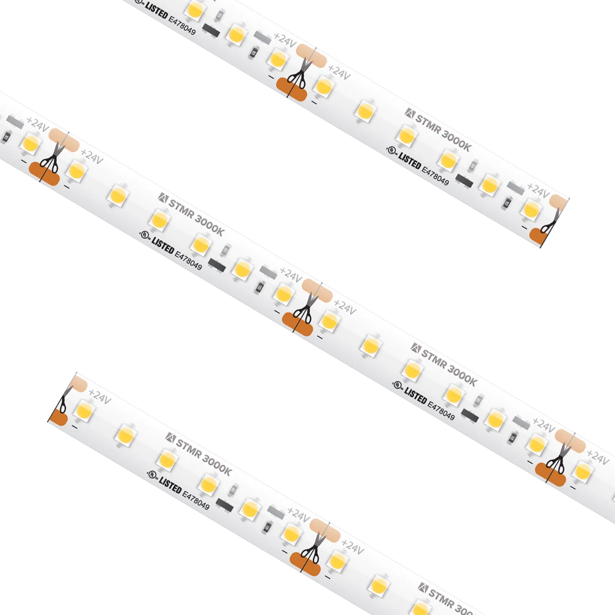 Proluxe PLX-STM54-30K-24V-65 20M REEL LED TAPE LIGHT, 20M MAX RUN, 3000K, 24V DC, 1.47W/FT, 110LM/FT, W/3 TL-CONKIT: Y0409676/TL-2PWR-HD 10MM 2PIN CONNECTOR W/6' CABLE
