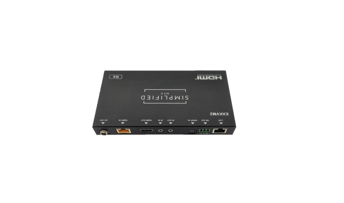 Simplified EXKVM2 Full featured 4K HDMI 2.0 (18Gbps) Extender over Cat6A/6 cable