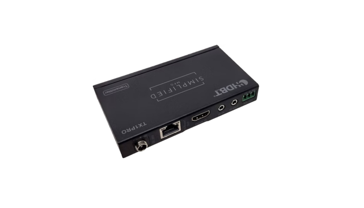 Simplified TX1PRO HDBaseT Certified Transmitter for HDBaseT Enabled Displays