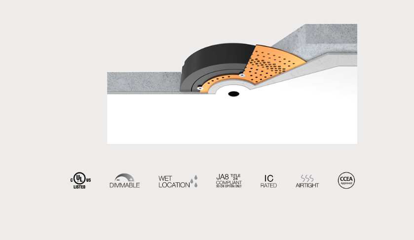 CSL Whisper Standard LED Downlight with Remote, Standard Driver and 2 Whispers Standard