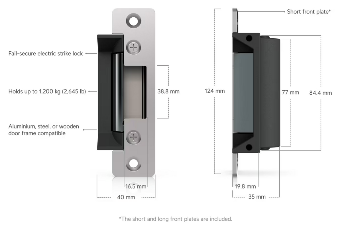 Ubiquiti UACC-LOCK-STRIKE-SECURE-15MM Fail-Secure Strike Lock 15mm