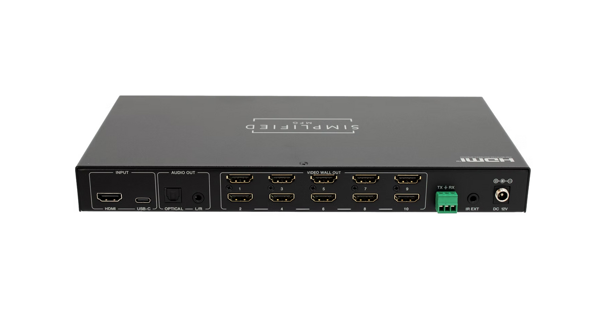 Simplified VW1-10 10 Output 4K Multi-Format Video Wall Processor