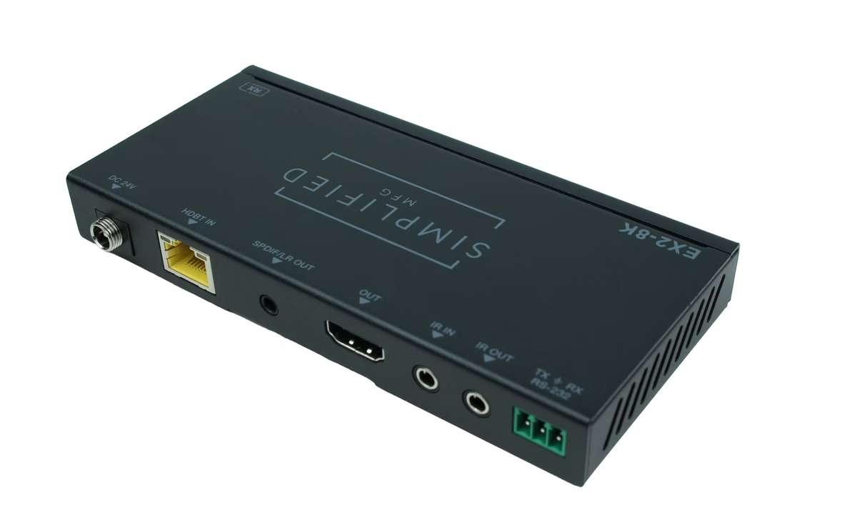 Simplified EX2-8K 4K HDMI 2.1 (40Gbps) Long distance Category Cable HDMI Extender Kit