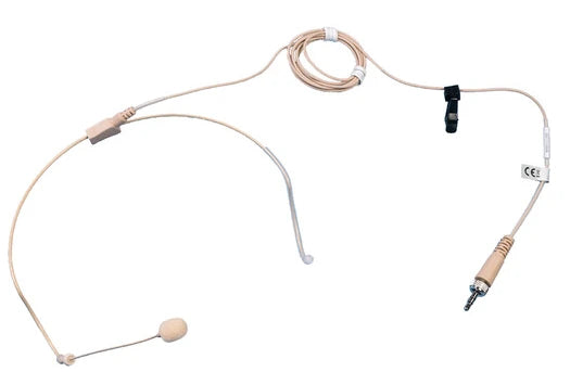 TOA YP-MS4H Q beige color headset microphone with an omnidirectional pick-up pattern