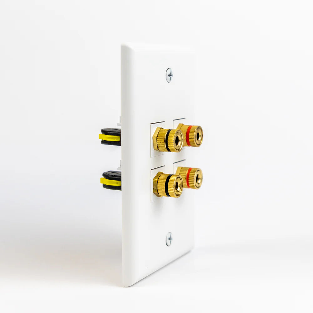 Speaker Snap SSKPW24 Keystone Insert Binding Posts 12 Pairs / 24 Pieces (White)