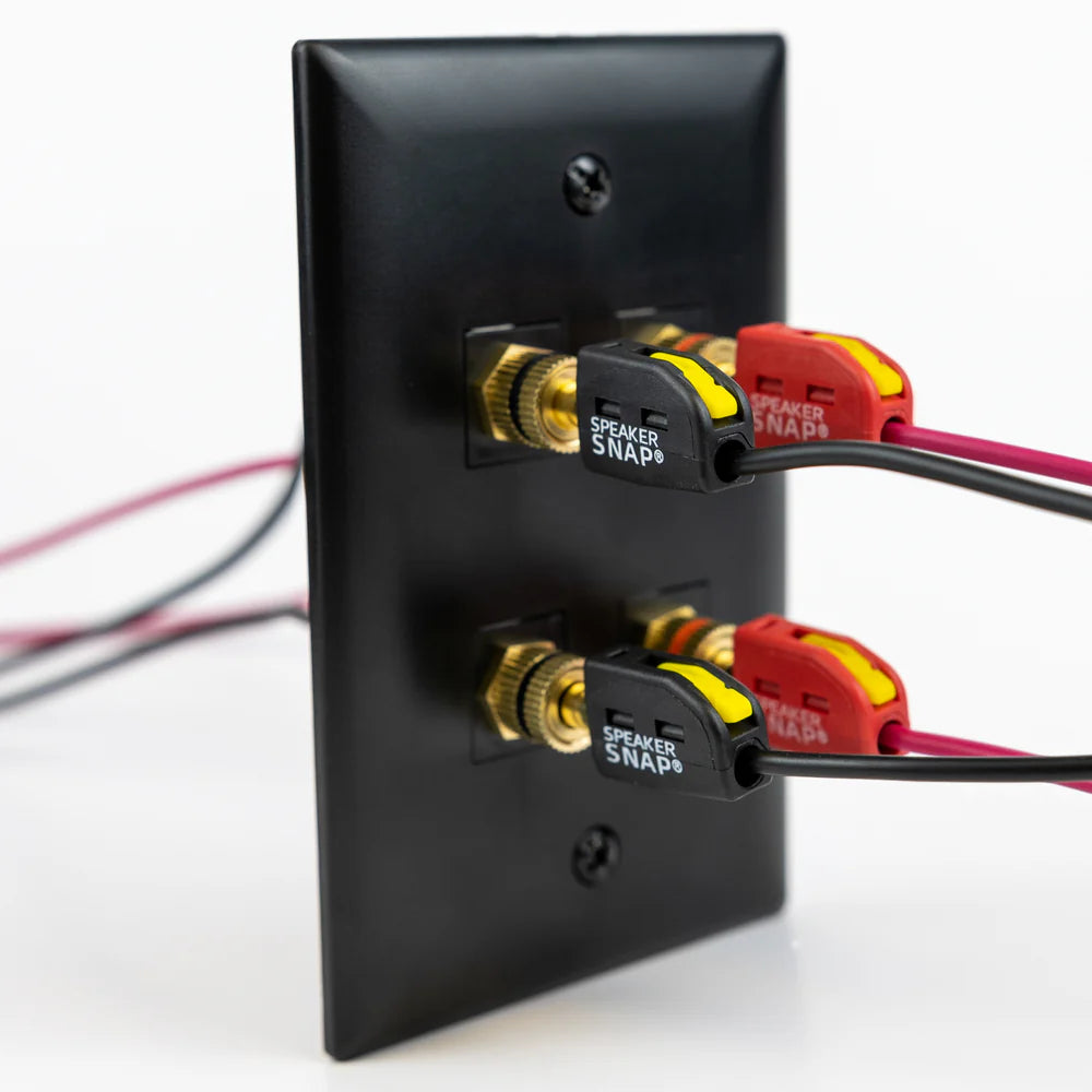 Speaker Snap SSKPB4 Keystone Insert Binding Posts 2 Pairs / 4 Pieces (Black)