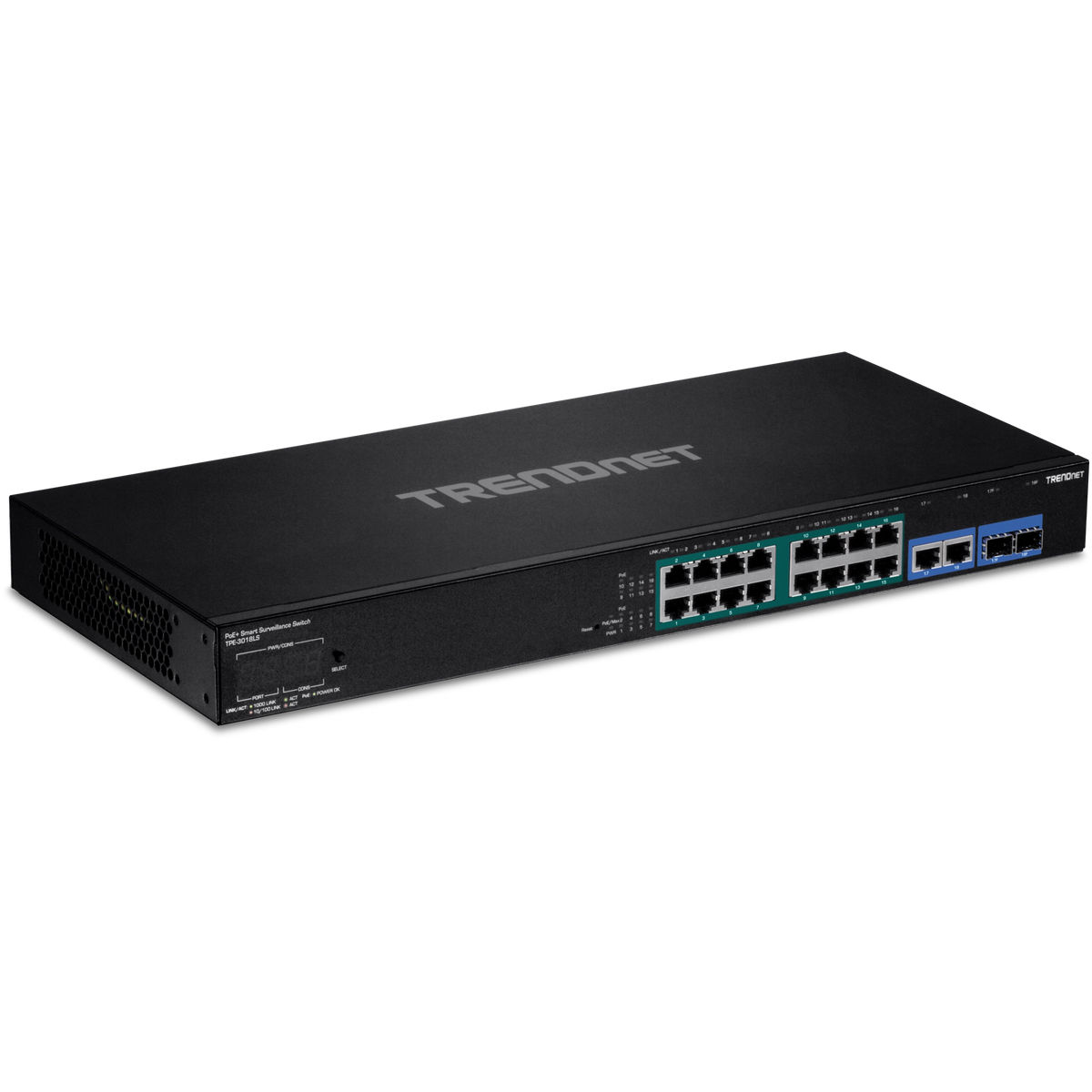 TRENDnet TPE-3018LS 18-Port Gigabit PoE+ Smart Surveillance Switch