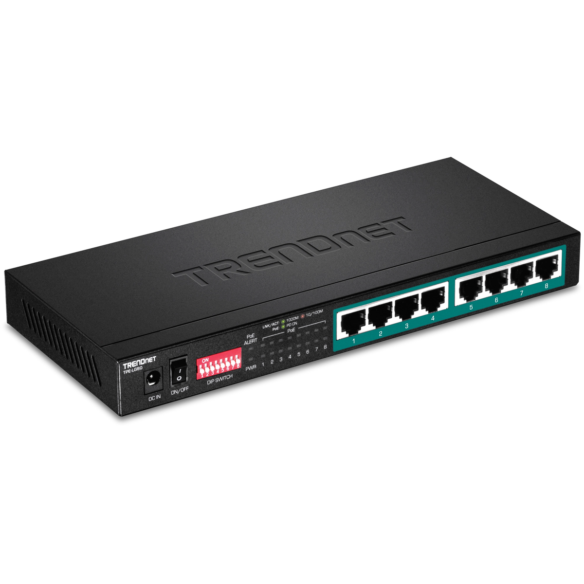 TRENDnet TPE-LG80 8-Port Gigabit Long Range PoE+ Switch