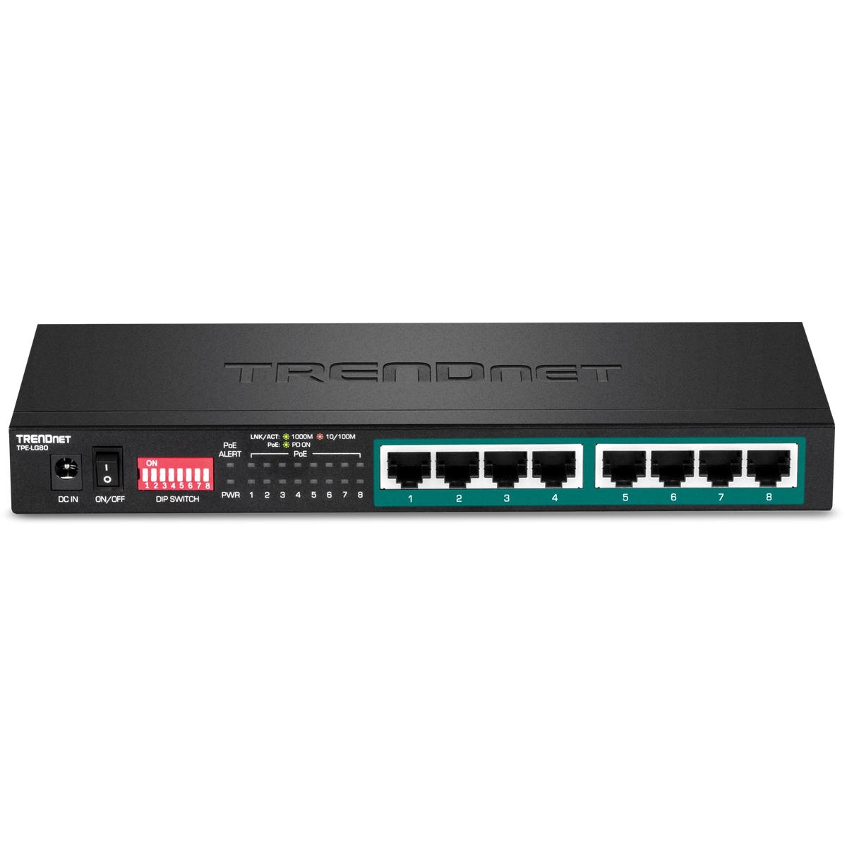 TRENDnet TPE-LG80 8-Port Gigabit Long Range PoE+ Switch