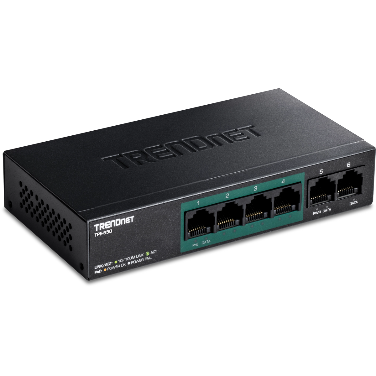TRENDnet TPE-S50 6-Port Fast Ethernet PoE+ Switch