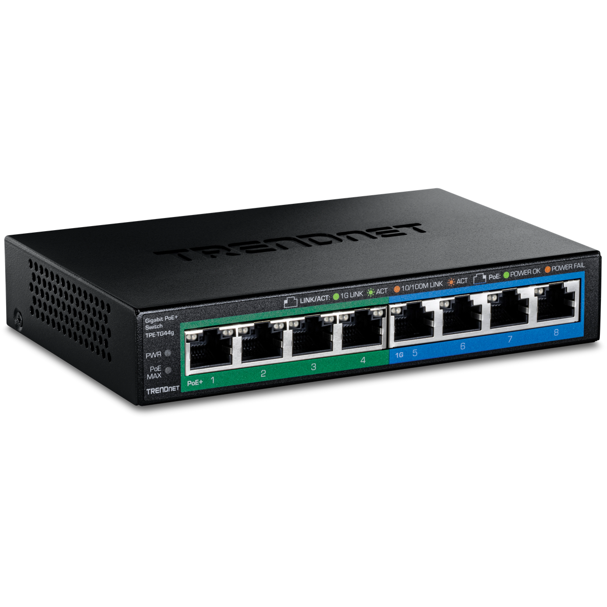 TRENDnet TPE-TG44g 8-Port Gigabit PoE+ Switch