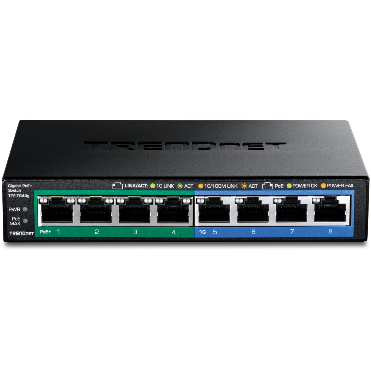 TRENDnet TPE-TG44g 8-Port Gigabit PoE+ Switch