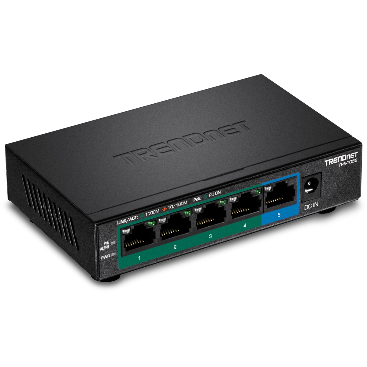 TRENDnet TPE-TG52 5-Port Gigabit PoE+ Switch (32W)