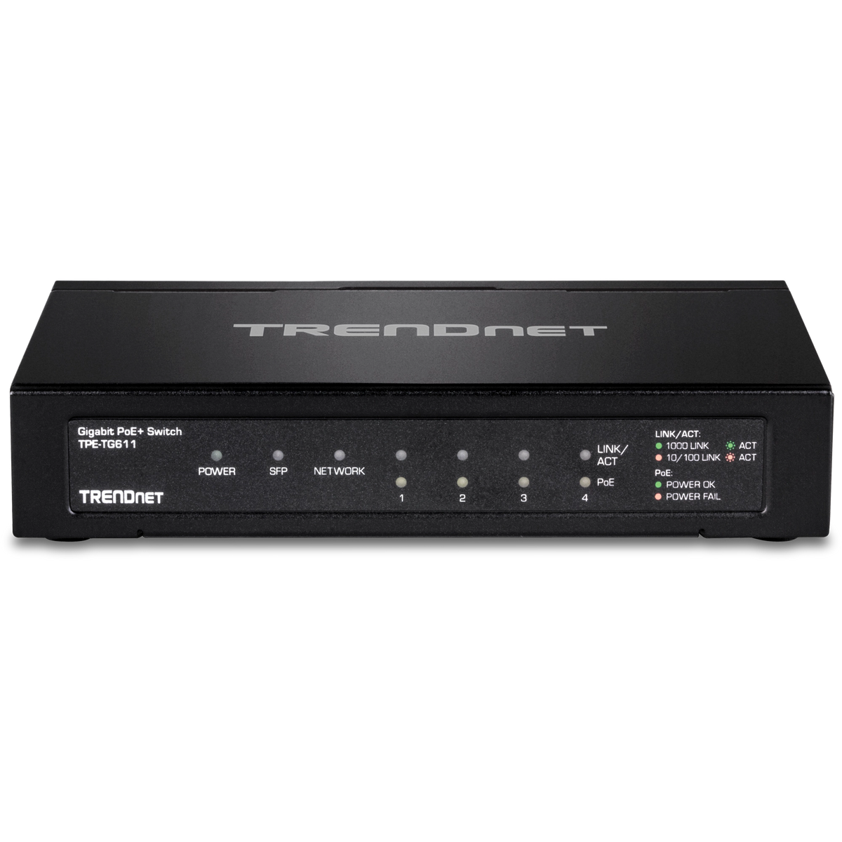 TRENDnet TPE-TG611 6-Port Gigabit PoE+ Switch