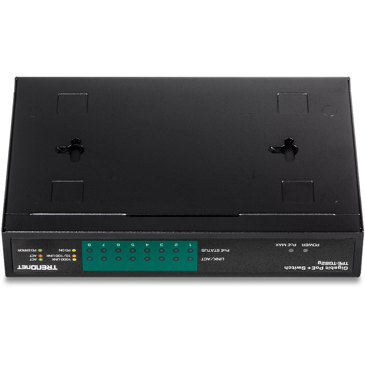TRENDnet TPE-TG82G 8-Port Gigabit PoE+ Switch, 61W PoE Budget