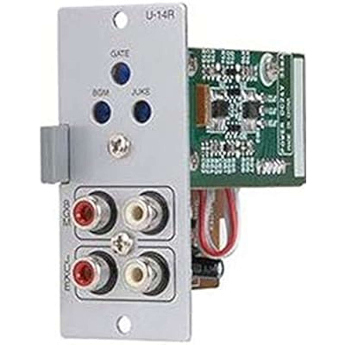 TOA U-14R Unbalanced Two Line Input Module for Jukebox/BGM Automute Agc Stereo Summing Dual RCA Jacks