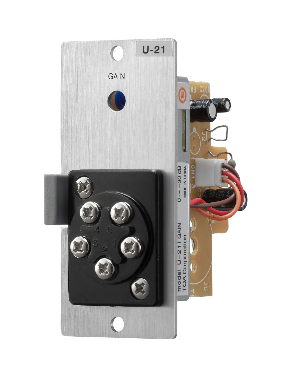 TOA U-21S Unbalanced Line Input Module- Remote Volume Control Screw Terminals