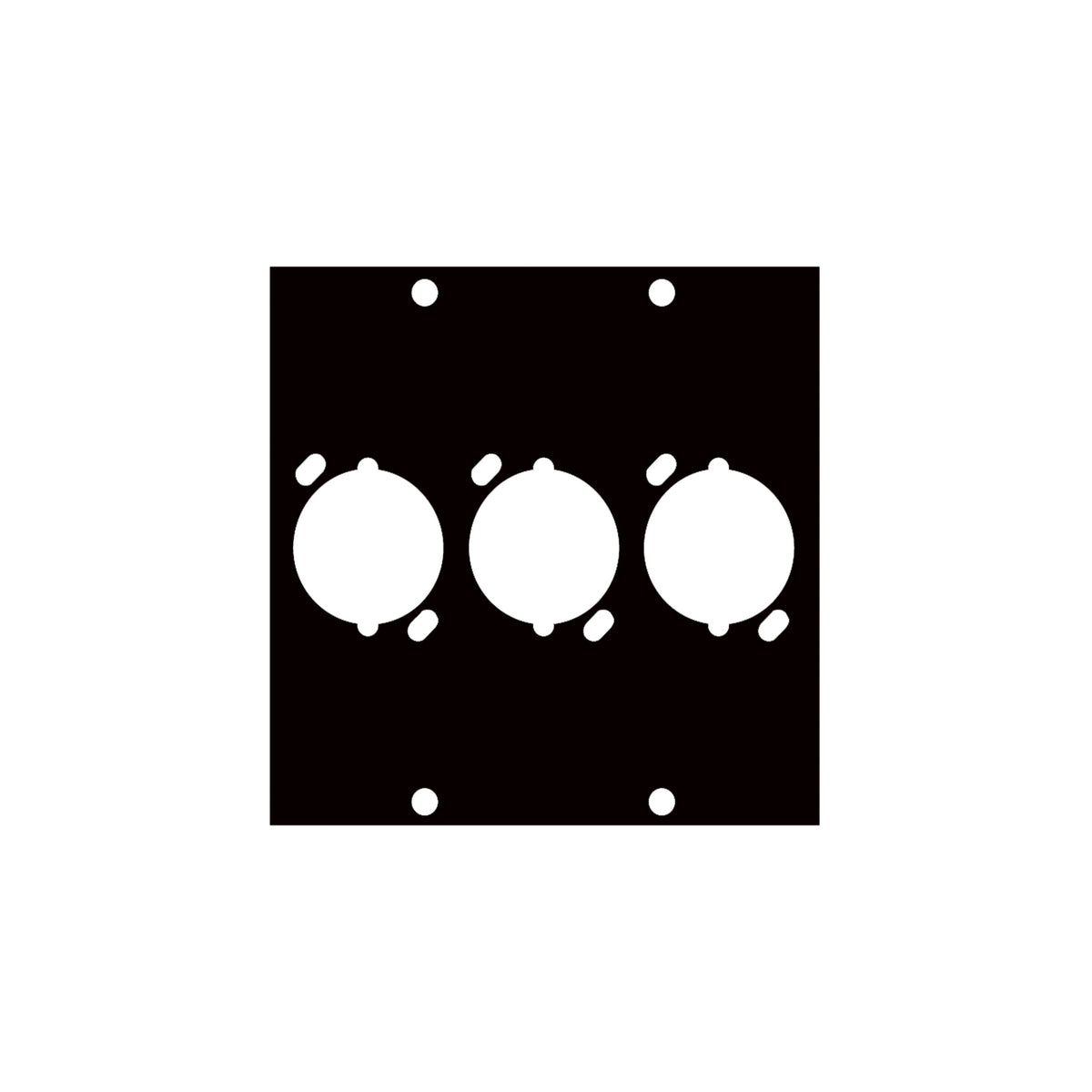 Middle Atlantic UNIV3 FEMALE XLR(3)PORT UCP PNL