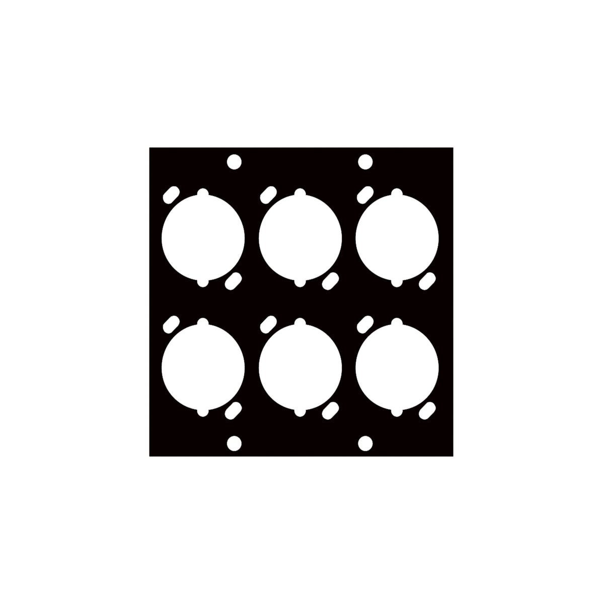 Middle Atlantic UNIV6 FEMALE XLR(6)PORT UCP PNL