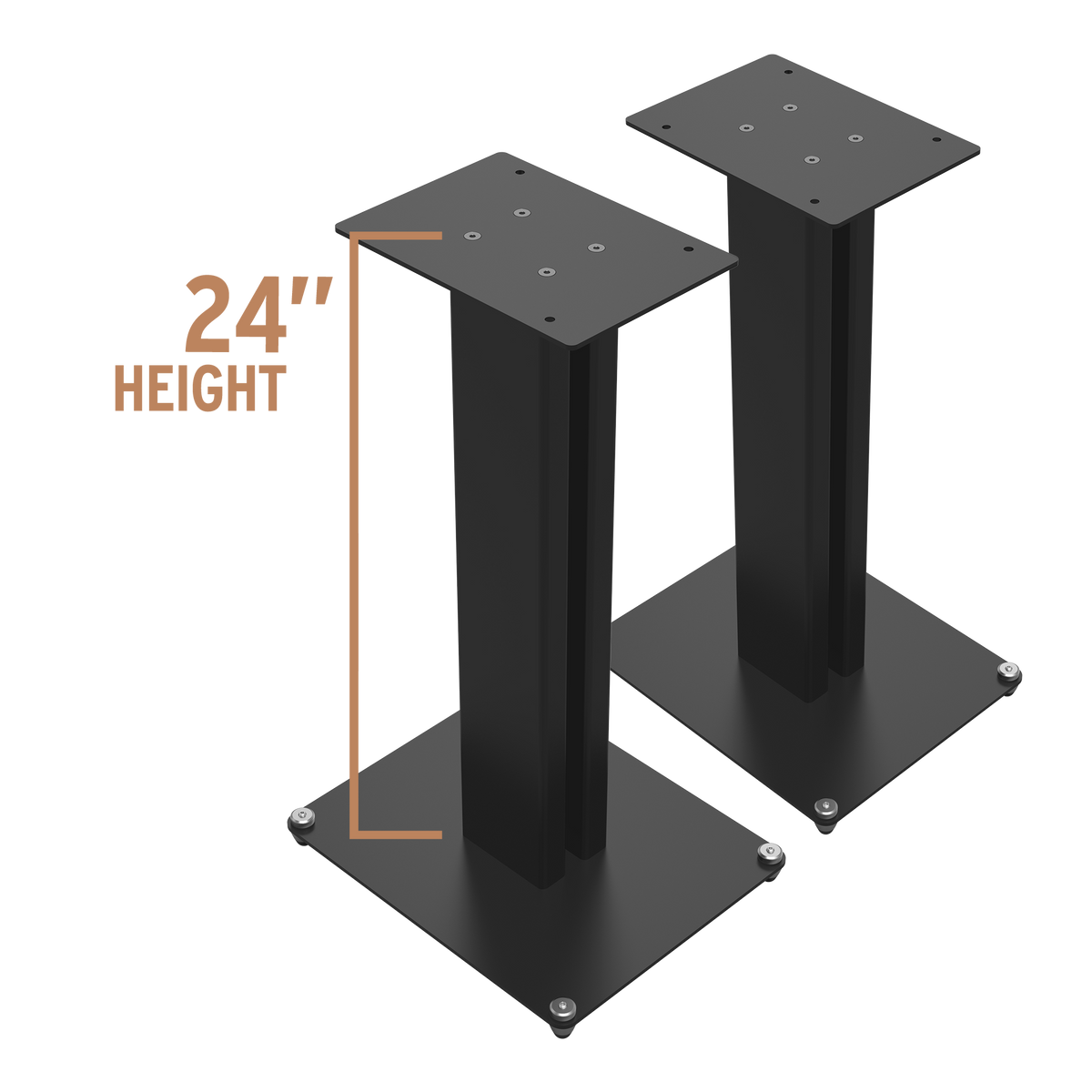 Klipsch KS-24 Speaker Stands Black Universal Speaker Stand 24 Hero Pair Height