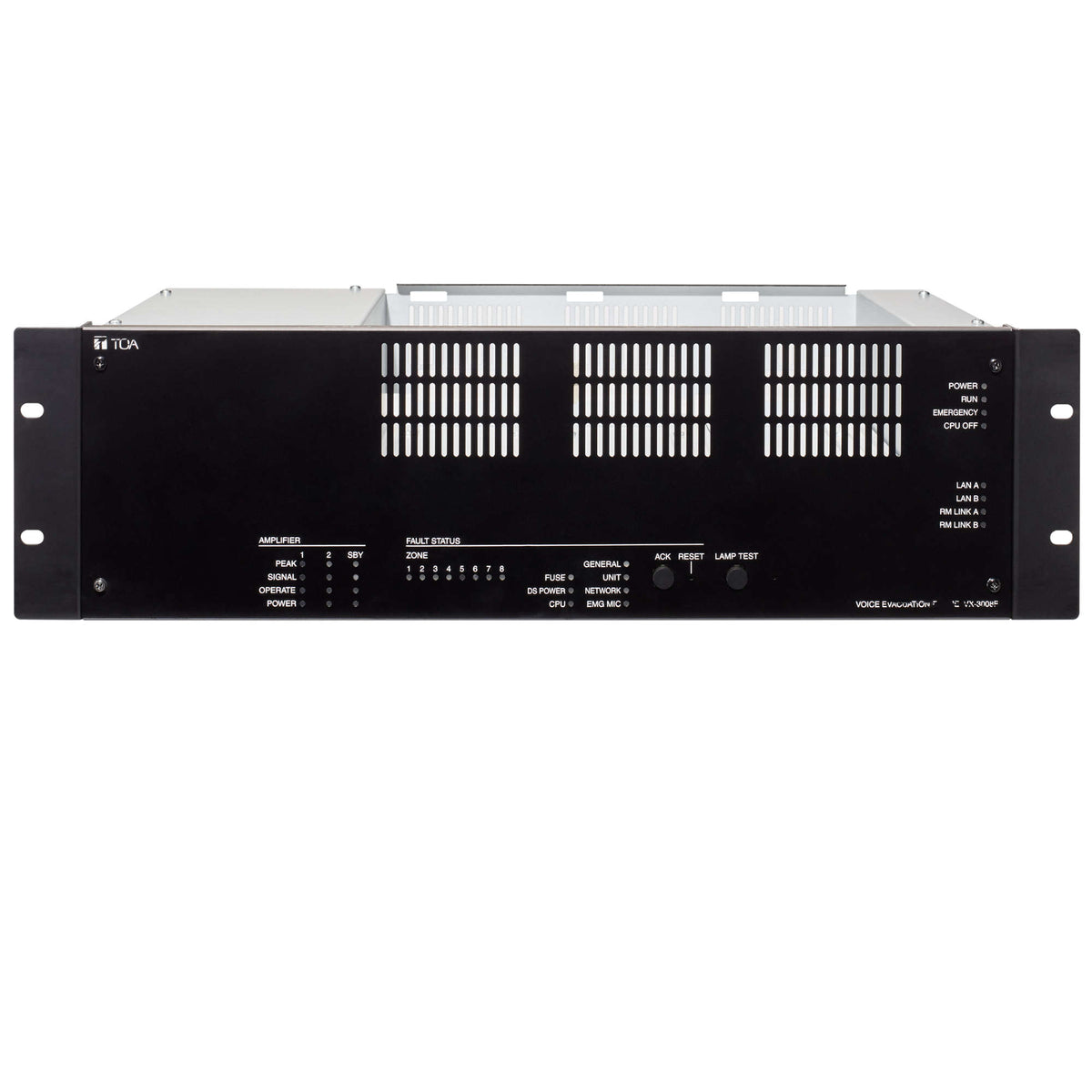 TOA VX-3008F AMQ VX-3000 Main Frame, Up To 3 VX series amplifiers (8 Zones Switching Between 2 Amps + Standby Amp)