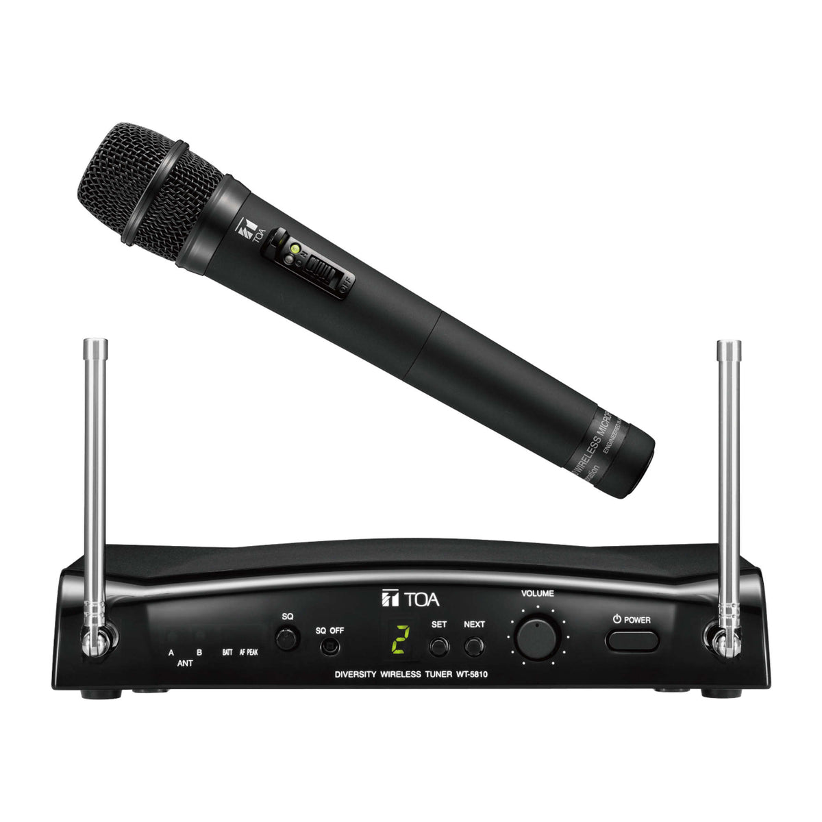 TOA WS-5225-AM RM1 16 Channel UHF Wireless System Including: WT-5810(M) Tuner, WM-5225(M) Rechargeable Hand-Held Condenser Microphone