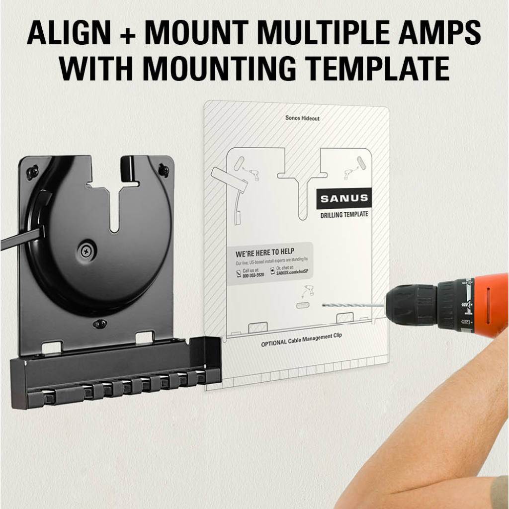 Sanus WSSCAM1-B2 Slim Wall Mount for Sonos Amp