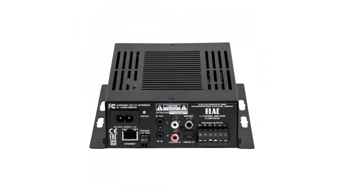 Elac IS-AMP340-BK Integrated 3 x 40W Amplifier with Dolby Digital - Black, Each