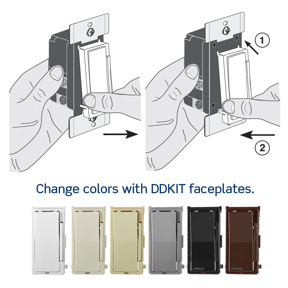 Leviton D26HD-1BW Decora Smart Dimmer Switch, Wi-Fi, Neutral Wire Required