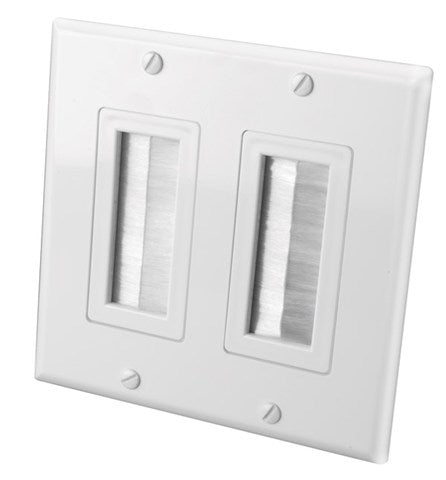 Vanco Decor Style Brush Bulk Cable Wall Plates