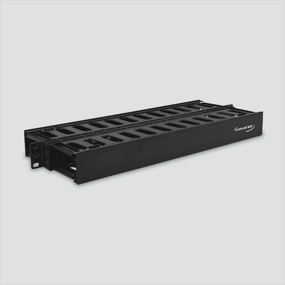 Wavenet PDH-DS-1U 1U Plastic, Double-Sided, Horizontal Cable Manager with Hinged Cover