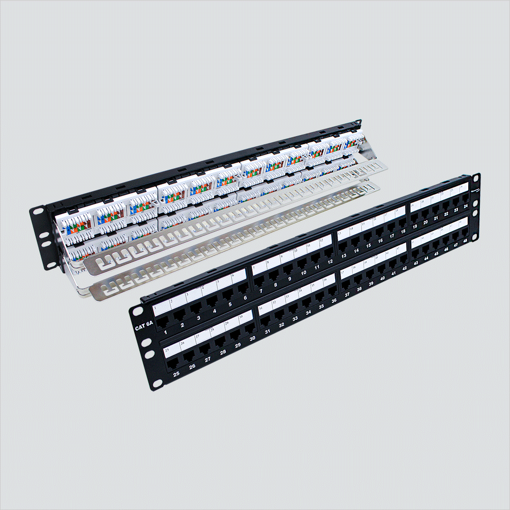 Wavenet 6APP48 48-Port 2U Cat 6A Patch Panel With Lacing Bar