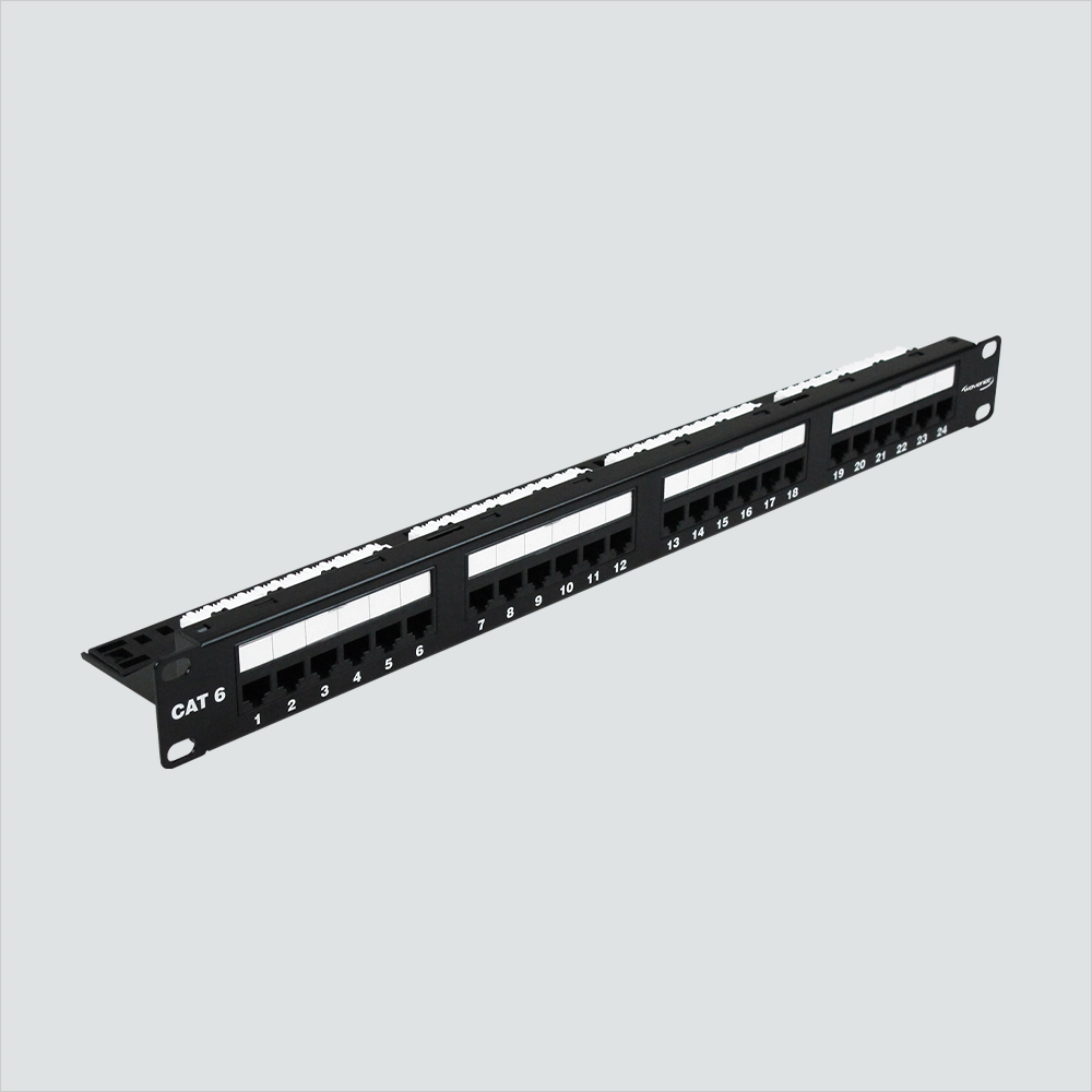 Wavenet 6EPP24 24-Port 1U Cat 6 Patch Panel With Lacing Bar