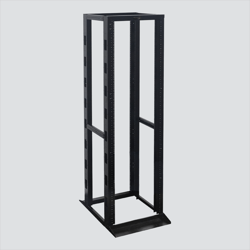 Wavenet 4POST-45U 7' 45U 4-Post Rack, Adjustable Depth, #12-24 Threaded Rails