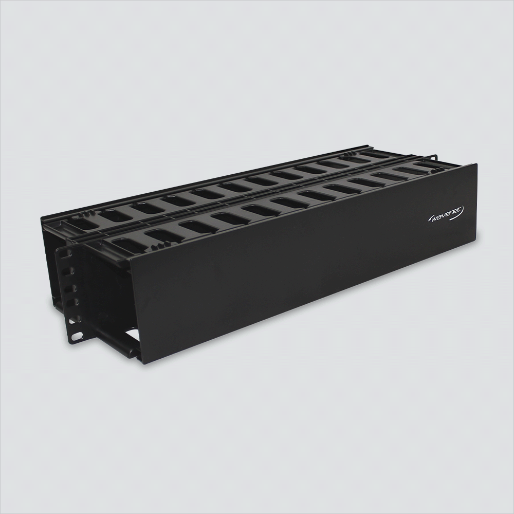 Wavenet PDH-DS-2U 2U Plastic, Double-Sided, Horizontal Cable Manager with Hinged Cover