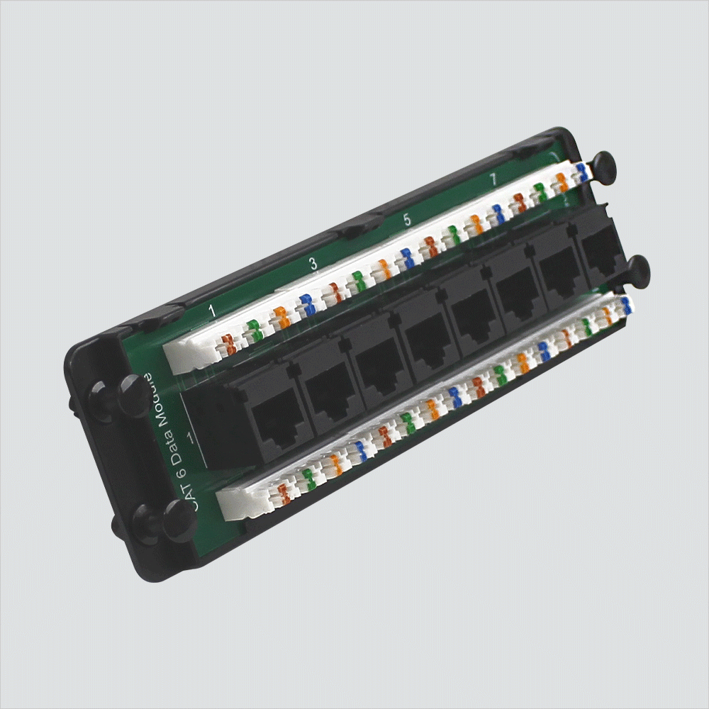 Wavenet WHPP100805 8-Port CAT6 110-1DC Data Module W/Plastic Plate