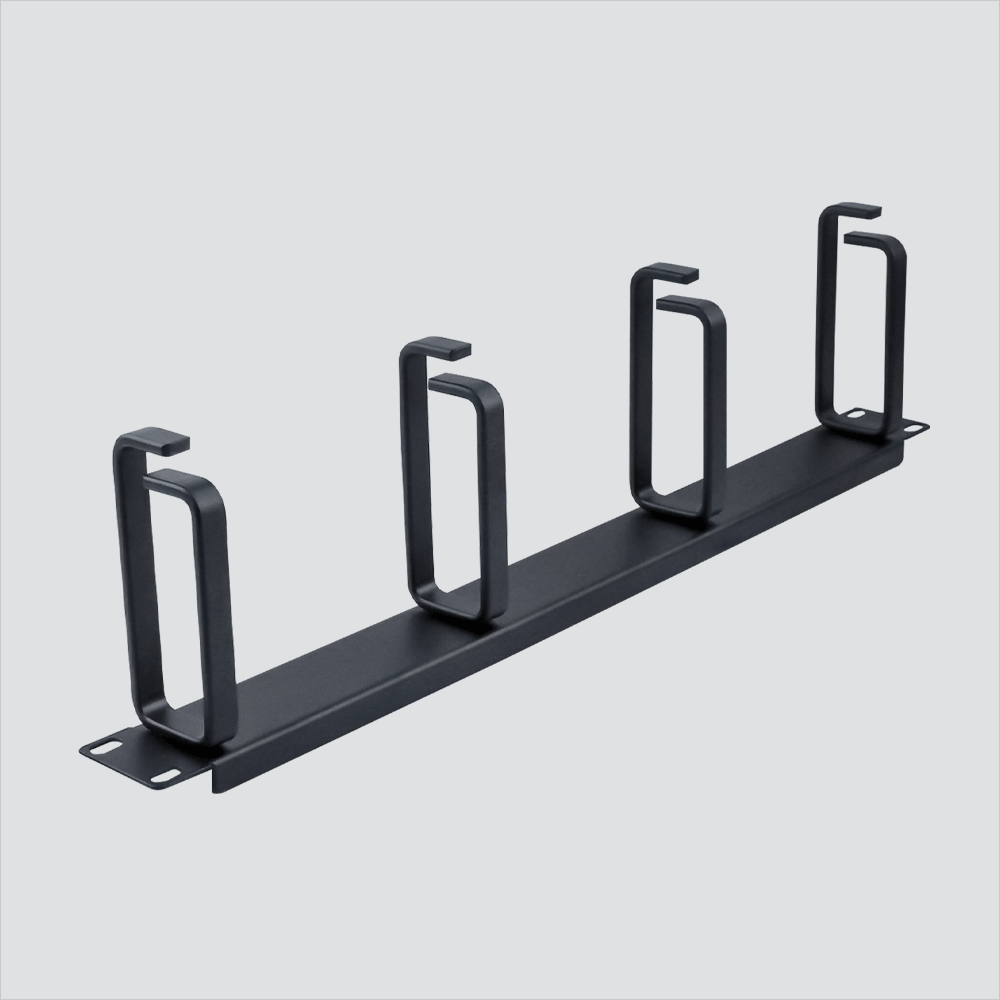 Wavenet HCM1901-4 1U Metal, Single-Sided, Horizontal 4-Ring Cable Manager