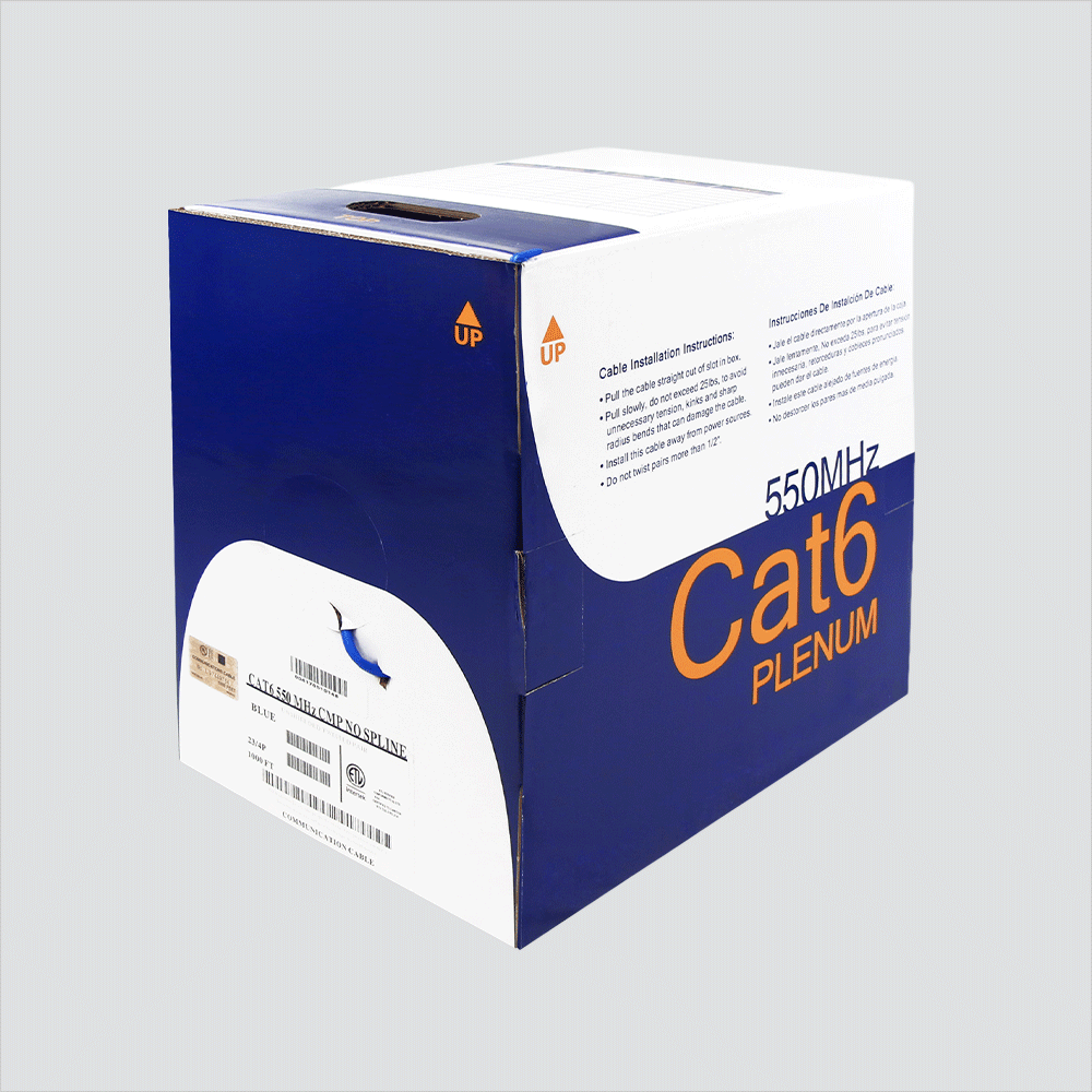 Wavenet CAT6 Plenum (CMP) No Spline Reelex II Pullbox 1,000'