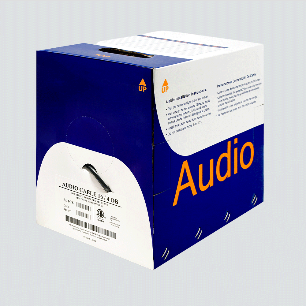 Wavenet AC1604OSPBK4-500 16/4 Outdoor Direct Burial UV Rated Reelex II Pullbox 500'