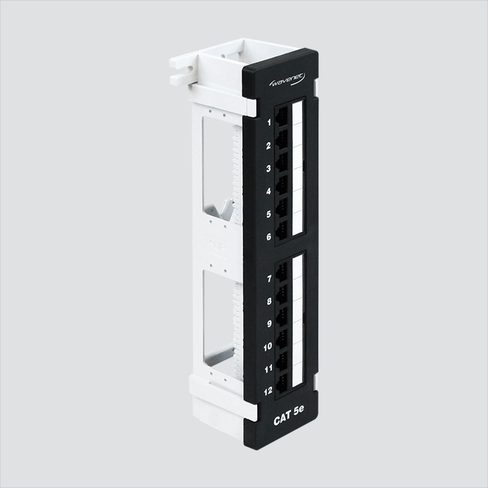 Wavenet 5EPP12V 12-Port Cat 5E Patch Panel 89D Bracket Wall-Mount