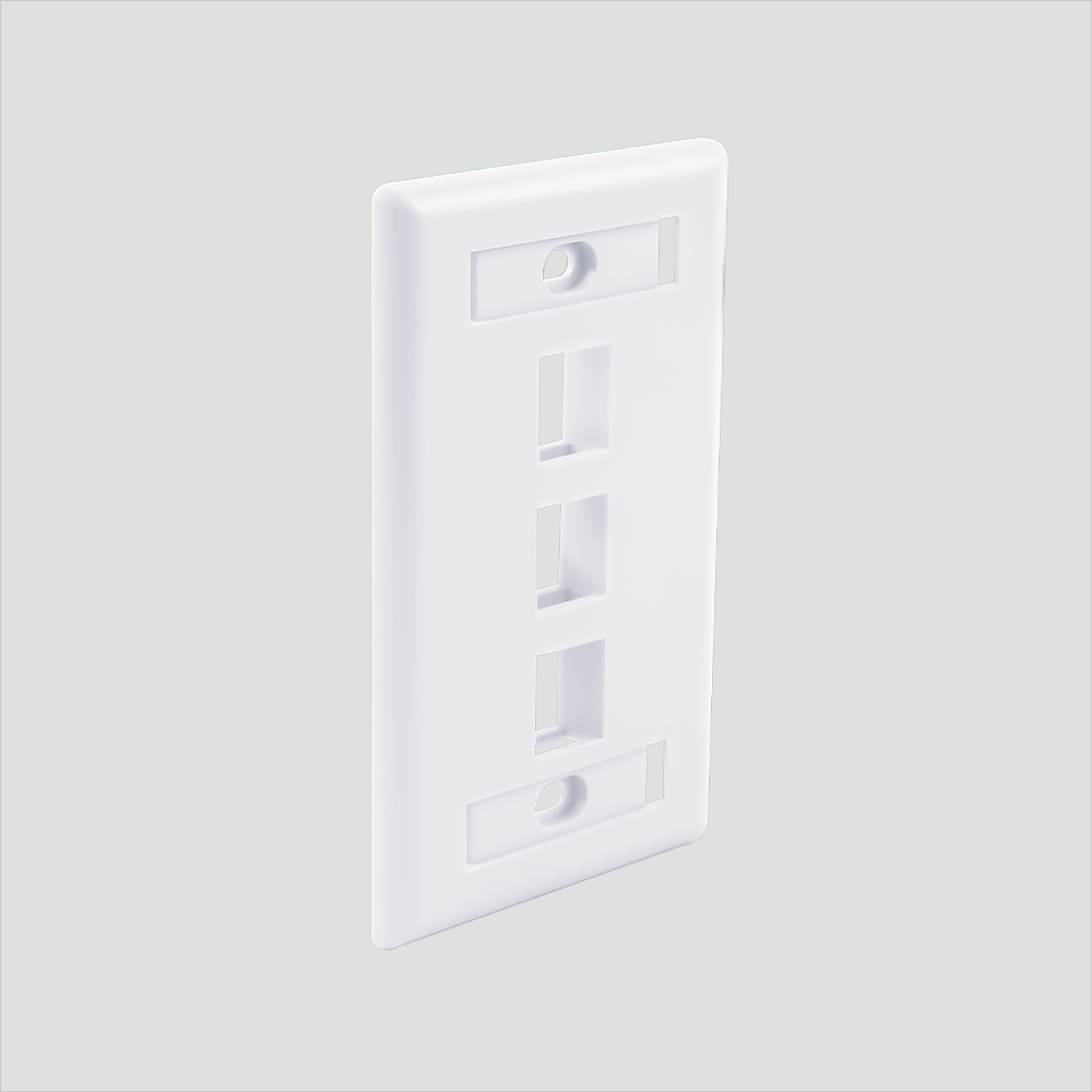 Wavenet 3-Port Single-Gang Faceplate With ID-Window Contractor Pack (25)